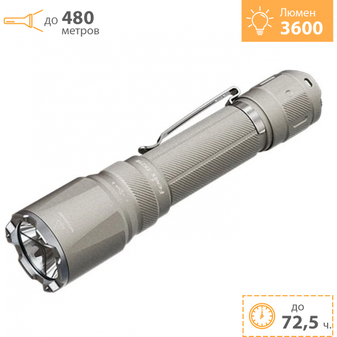 Фонарь тактический FENIX TK21R светло-серый хаки TK21RCm